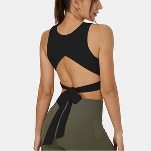 NWT HALARA Backless Tie Sleeveless Crop Top